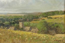 Charles Neal (b.1951), 'Naunton', signed lower right and titled verso, oil on canvas, 10" x 12"