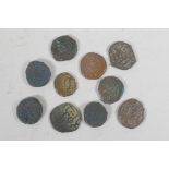 A collection of C9th Persian bronze coins