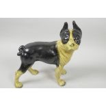 A cast iron figure of a Pug, 9½" high