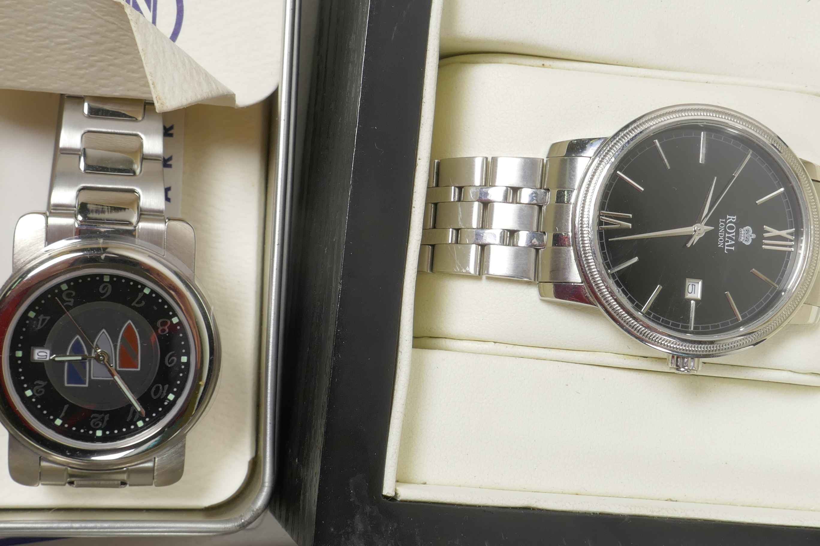 Four gentleman's stainless steel wristwatches - Image 2 of 3