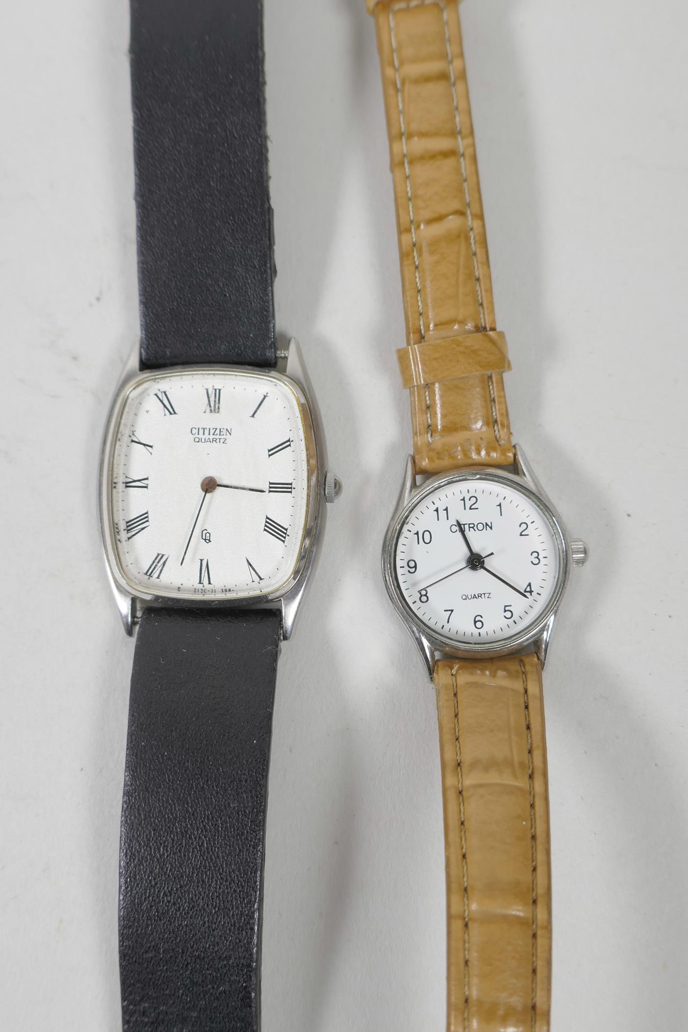 Four watches including a men's Pierre Cardin rectangular analogue quartz dress watch, with Roman - Image 4 of 6