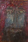 Study of Christ, impasto abstract, oil on board, 16" x 20"