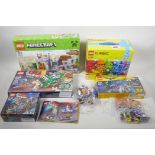 A quantity of Lego sets to include Minecraft 21121, Classic 10715, The Lego Movie - Trash Chomper