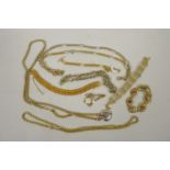 A quantity of good quality gilt costume jewellery