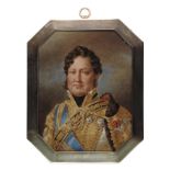 Andre Leon Larue (known as Mansion) (French, 1785-1834), a portrait miniature of 'King Louis-
