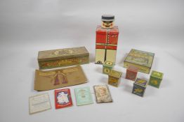 A collection of C19th and early C20th Hartley & Palmers biscuit tins and related ephemera to include