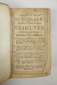 The English & Welch Dictionary - containing all the words necessary to understand both languages,