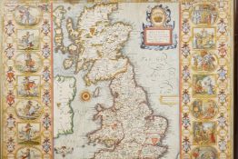 John Speed (British, 1552-1629), a rare map of 'Britain as it was divided in the tyme of the