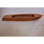 A part completed China built model boat with plans, to complete, 52" long