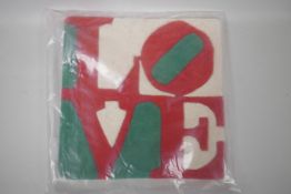 A Robert Indiana 'Magyar-Love' exclusive edition rug for Galerie-F, 2006, 16" x 16"