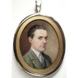 Mahala Theodora 'Dora' Webb (British, 1886-1973), a portrait miniature of 'Mr Peter Fleetwood-