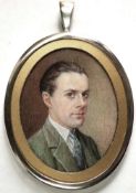 Mahala Theodora 'Dora' Webb (British, 1886-1973), a portrait miniature of 'Mr Peter Fleetwood-