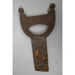 An antique cast iron boot scraper, 13" long, 7" wide