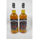 Two one litre bottles of Whyte and Mackay special blended Scotch whisky