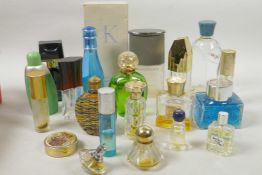 A quantity of various perfume bottles, some with contents