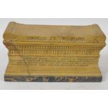 A small Grand Tour Sienna marble model of the Tomb of Scipio, early C19th, lid A/F, 7" long