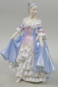A boxed Royal Doulton figurine, 'Southern Belle', 7" high