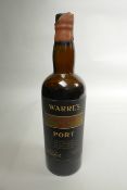 A bottle of 1951 Warre's vintage port, seal and cork damaged, 75cl, collection only
