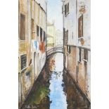 Caroline Caseley (British, C20th), 'A Venice backwater', c.1999, signed and dated lower left,
