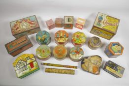 A collection of late C19th/early C20th 'Jacob's Christmas Cakes for Children' tins, and a quantity