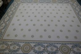 A Braquenie deep pile wool carpet with Aubusson style pattern, 134" x 154"