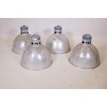 A set of four aluminium industrial lights from Simplex Lighting Ltd. model ST400 400 watt, 17" high,