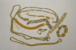 A quantity of good quality gilt costume jewellery