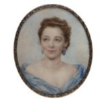 Ethel Court (nee Carroll) (British, 1898-1965), a portrait miniature of 'Mrs Galburge - art