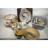 Various silver plated items