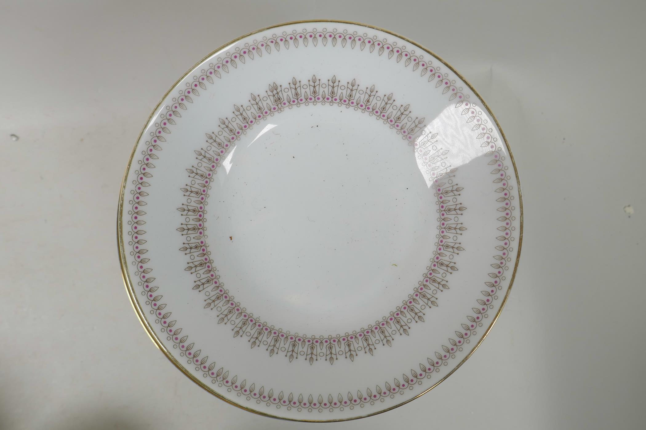 A Noritake 'Nina' pattern eight place dinner and tea service with some spares, A/F, largest 16" x - Image 5 of 5