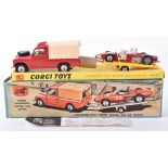 Corgi Toys Gift Set 17 Land-Rover with Ferrari Racing Car on trailer