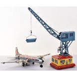 Marx (Japan) battery operated Tinplate Flying Tiger Line Cargo Plane