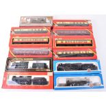 Various 00 gauge locomotives and coaches