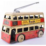 Scarce Betal Clockwork Tin-plate General Transport Trolley Bus