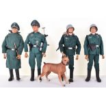 Four Palitoy Vintage Action Man Dressed German Stormtrooper/Officer Dolls
