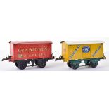 Hornby Series two 0 gauge Private Owners vans