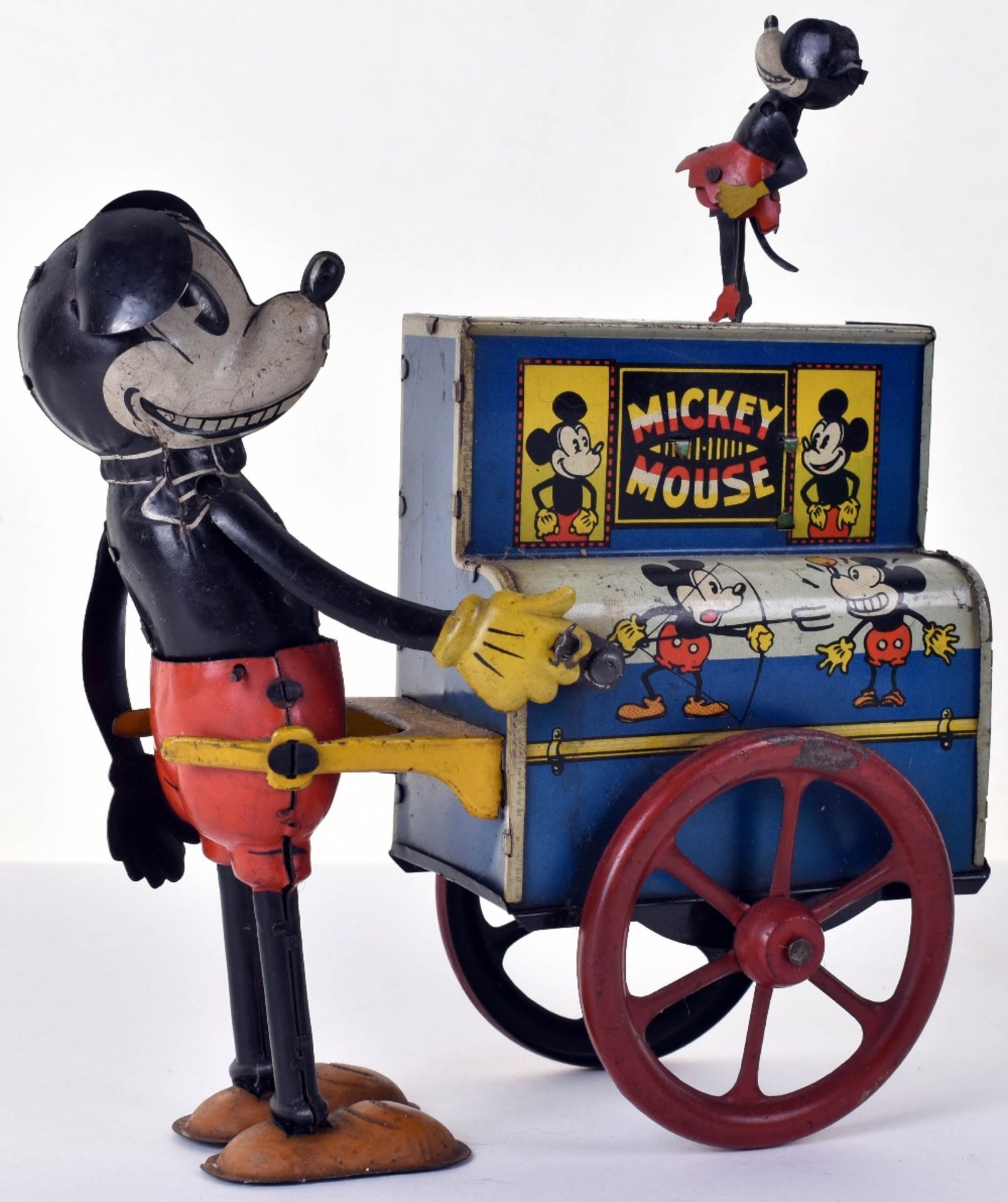 Rare Tinplate Distler Mickey Mouse Organ Grinder, German circa 1930 - Image 3 of 3