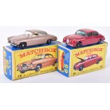 Two Boxed Matchbox Regular Wheel Jaguar Models