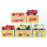 Five Boxed Matchbox Regular Wheel Models