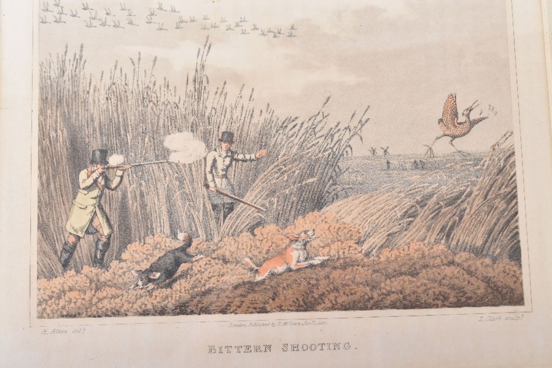 A set of four 19th century coloured engravings aquatints of hunting scenes - Image 7 of 11