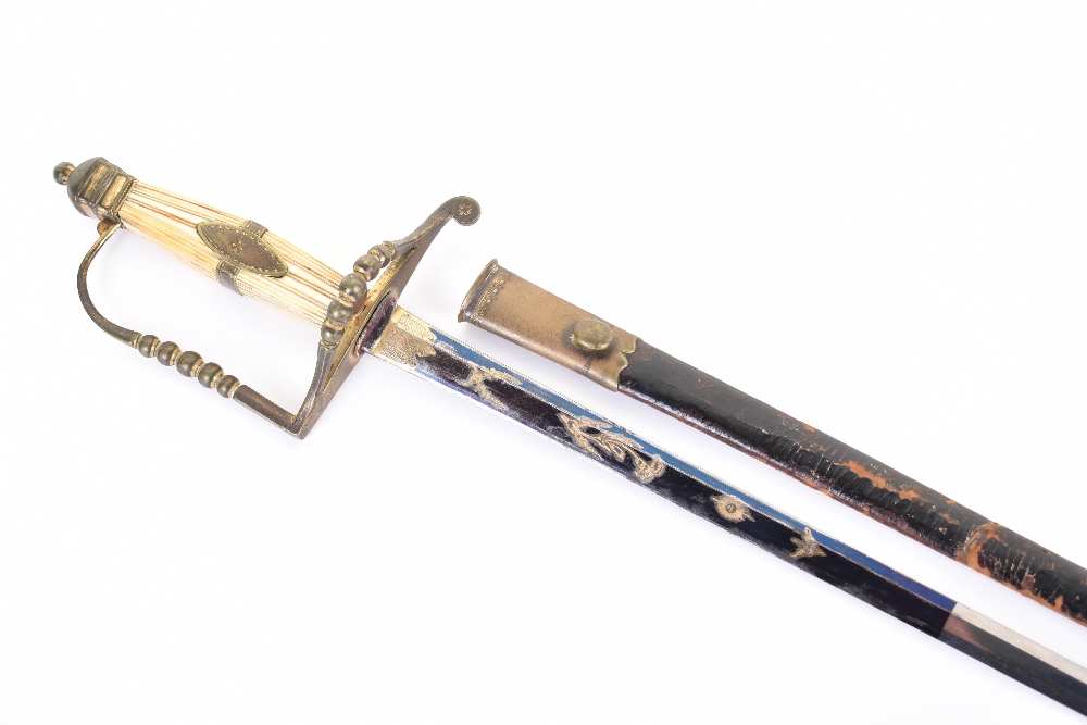 ^ Rare French officer’s sword spadroon in the English manner (à monture à l’anglais) c.1800 probably - Image 4 of 10