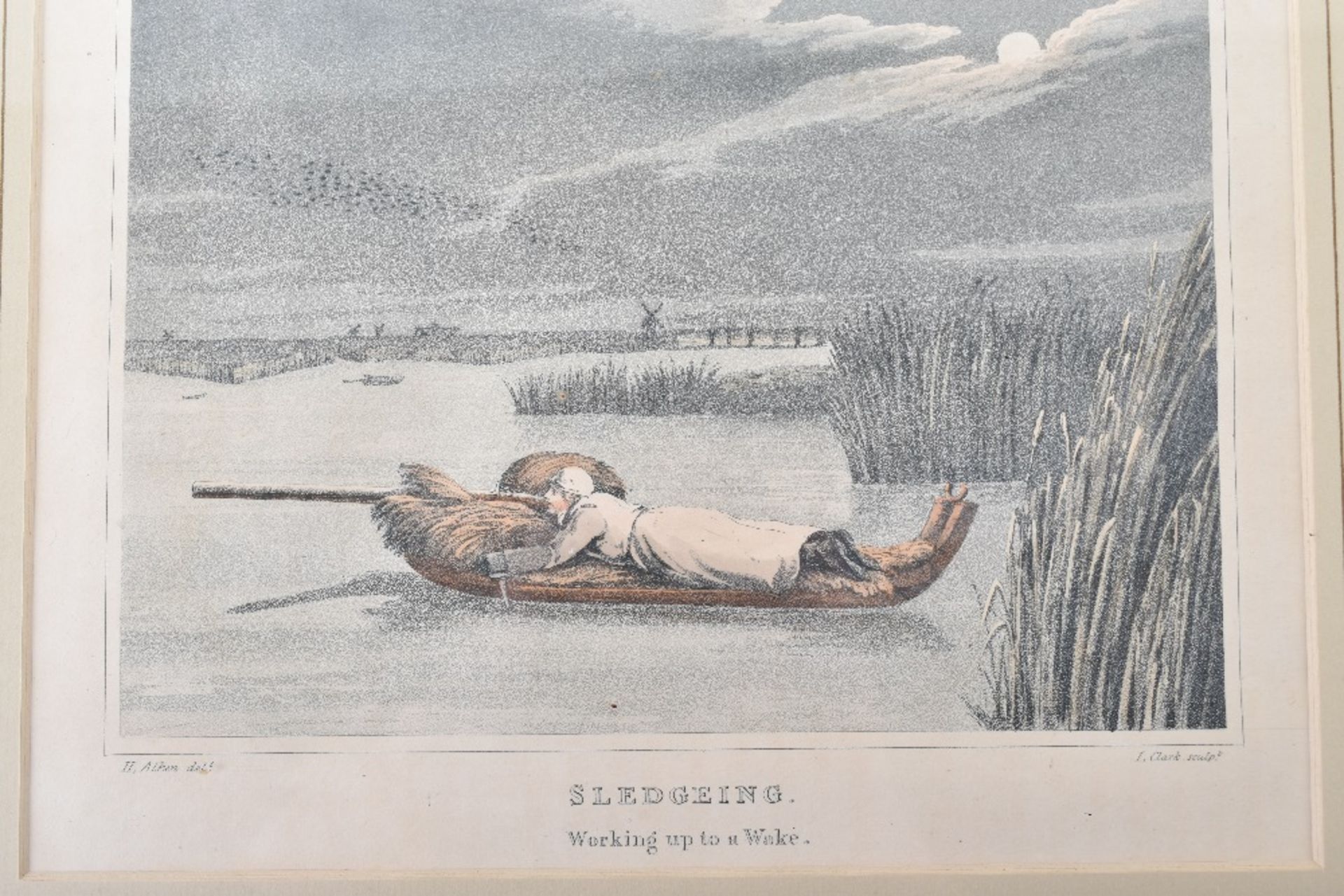 A set of four 19th century coloured engravings aquatints of hunting scenes - Image 5 of 11