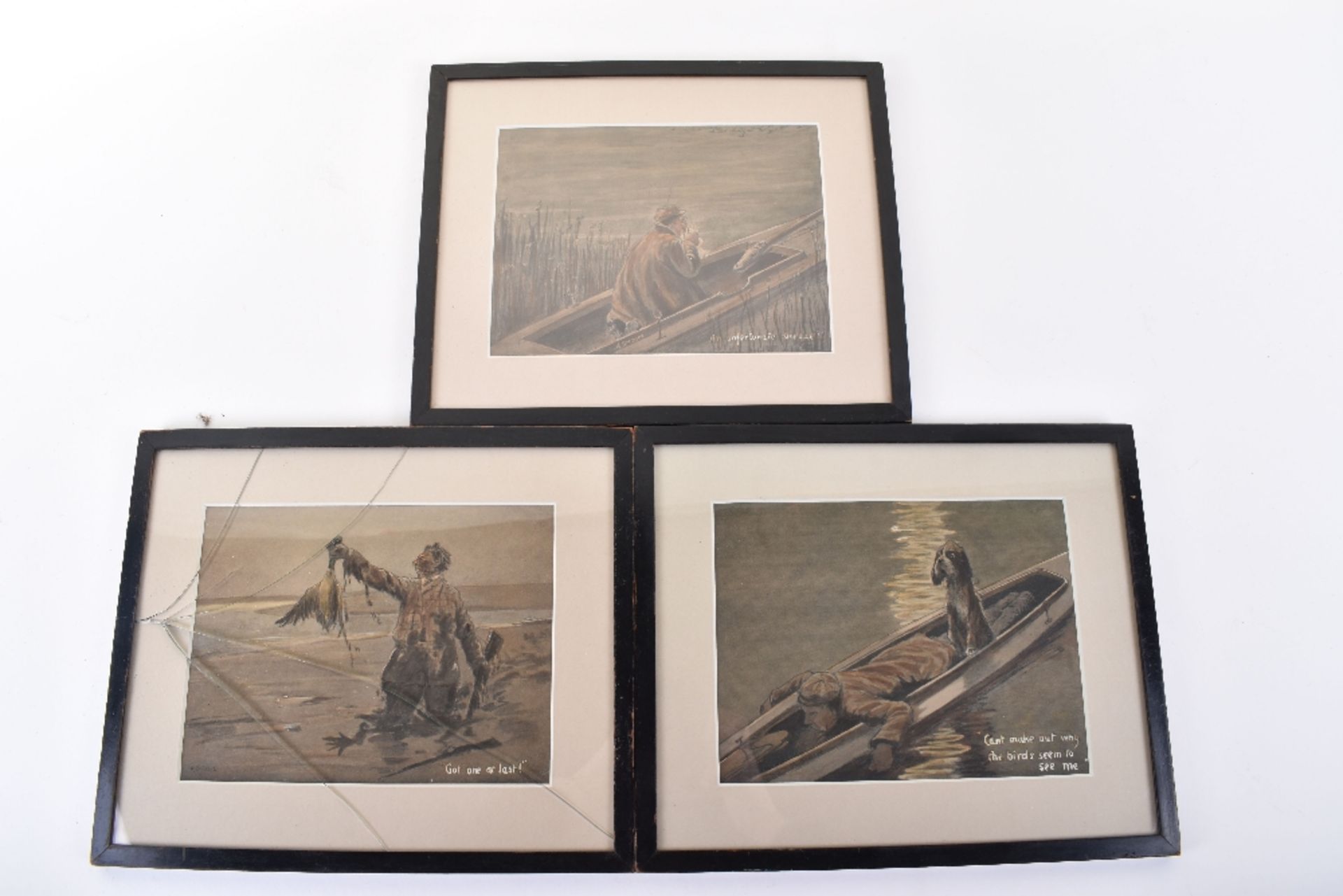 A set of four 19th century coloured engravings aquatints of hunting scenes - Image 8 of 11