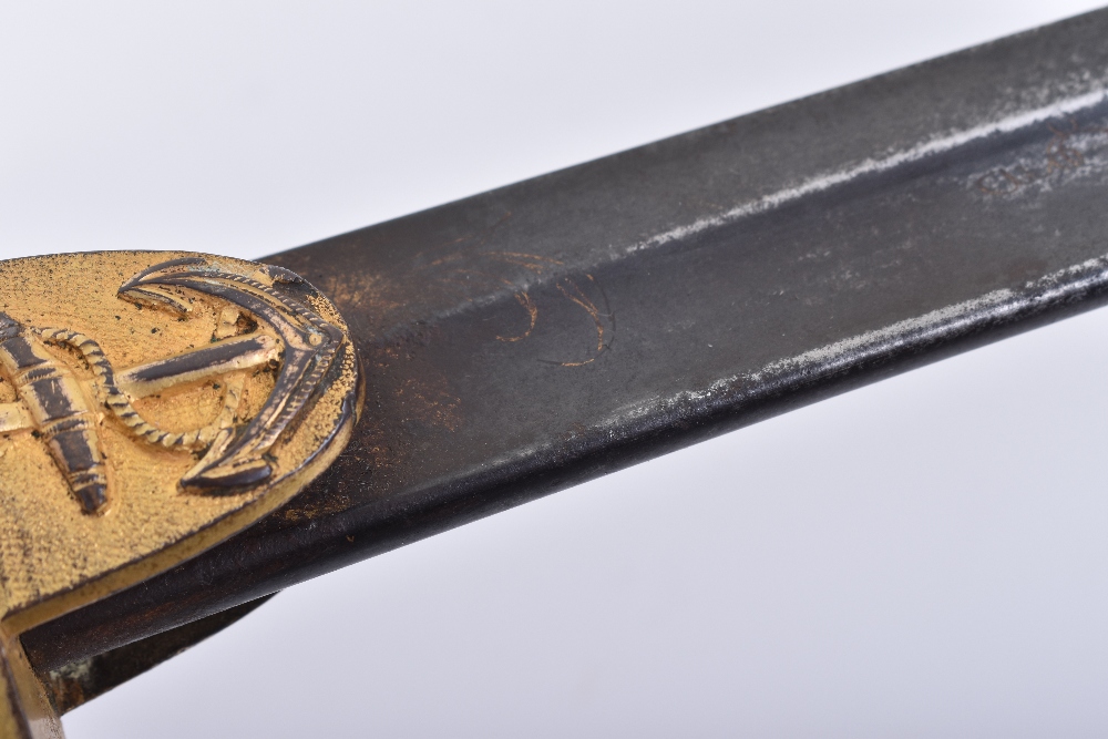 ^ Unusual naval officer’s sword for Flag officer, Captain or Commander, first quarter of the 19th ce - Image 5 of 14