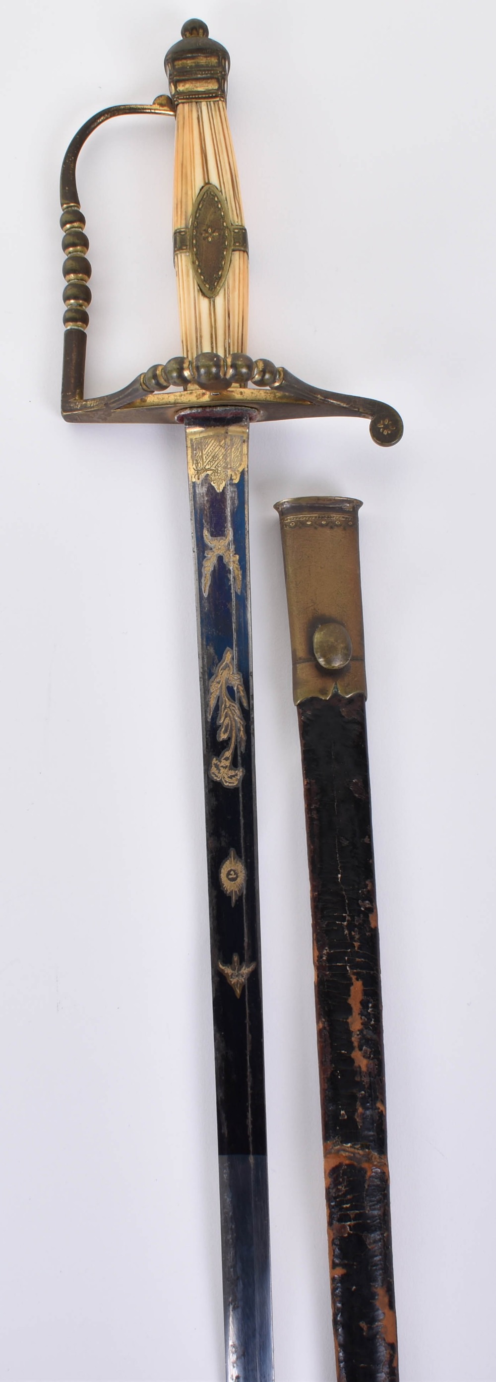 ^ Rare French officer’s sword spadroon in the English manner (à monture à l’anglais) c.1800 probably