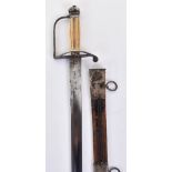 ^ Infantry officer’s sword spadroon with hallmarked silver mounts by George Thurkle