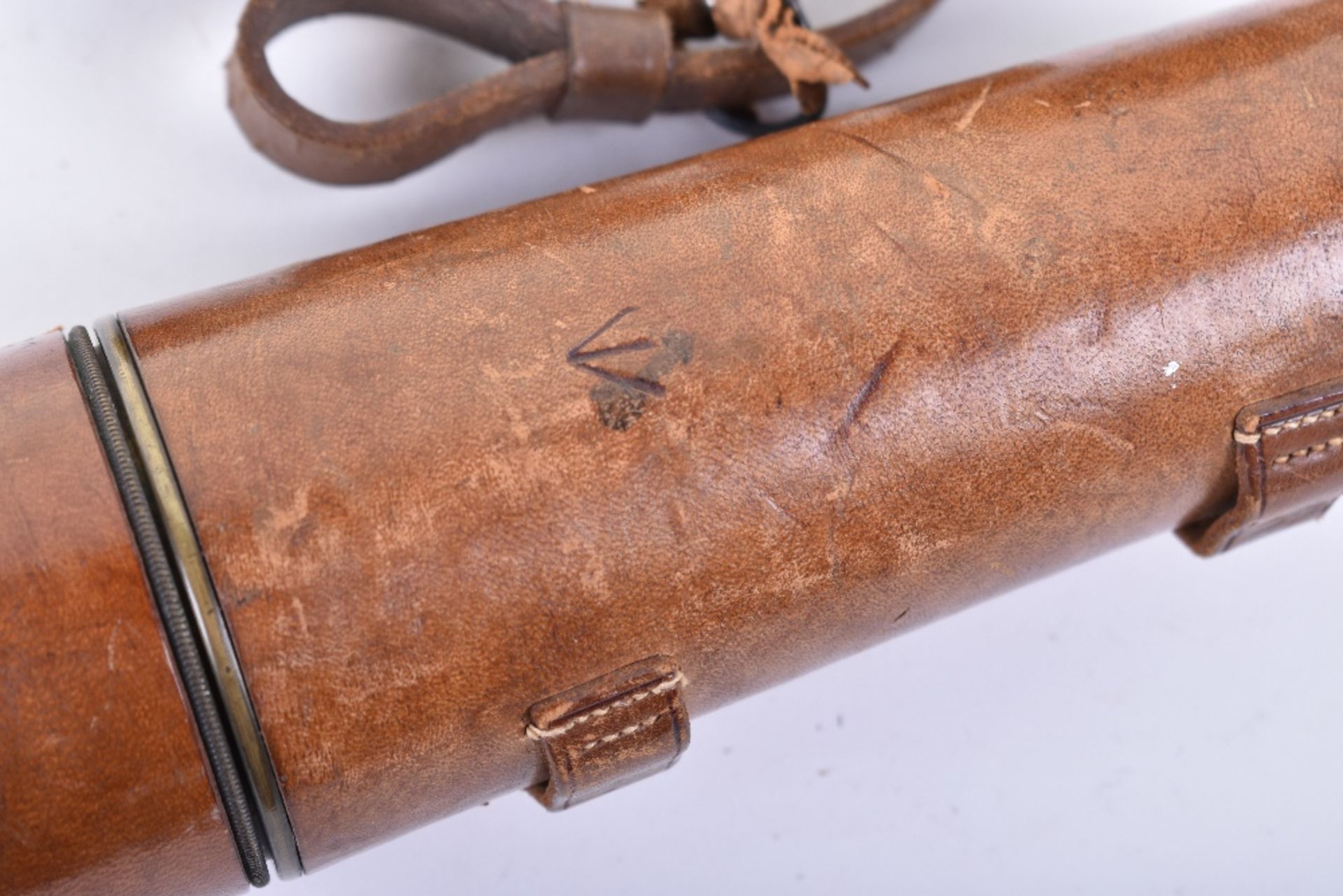 Leather covered 3 drawer telescope - Image 4 of 5