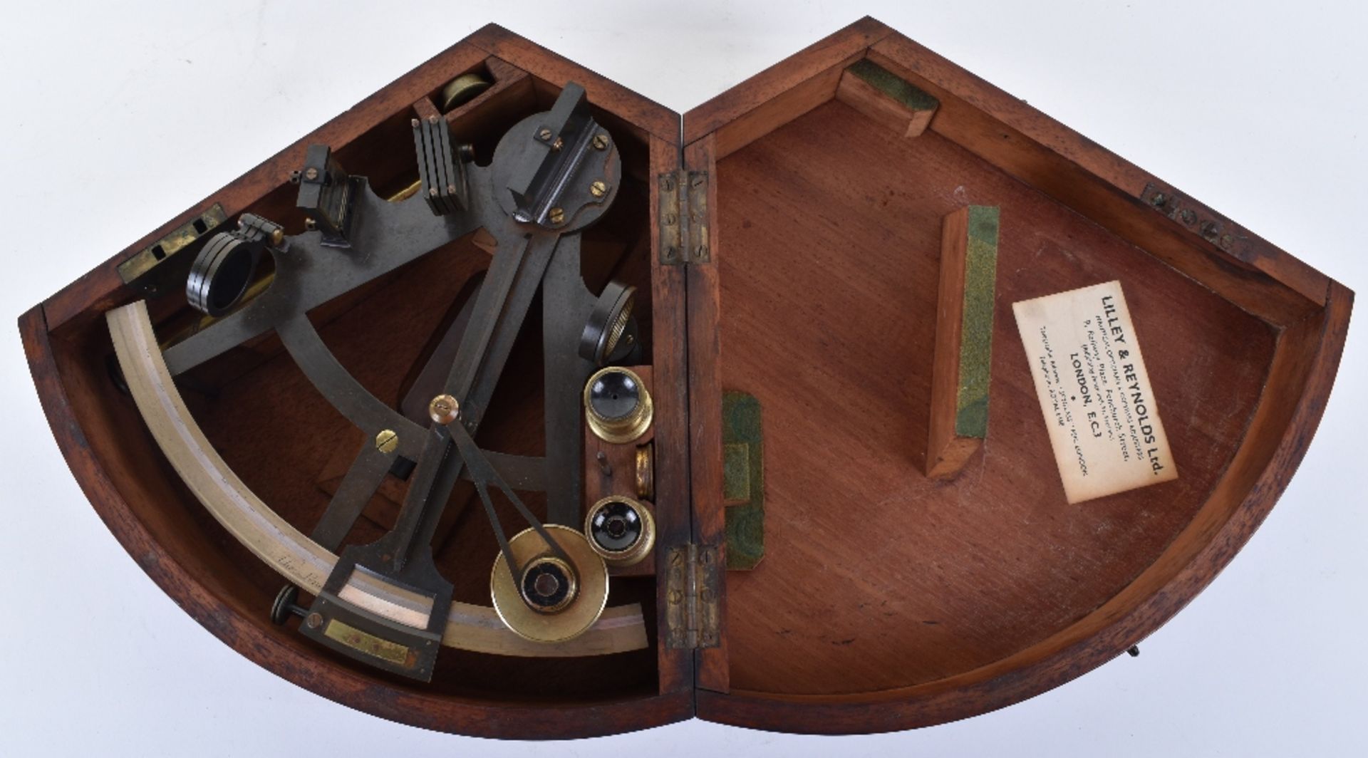 Lacquered brass sextant by Adie, London c.1890