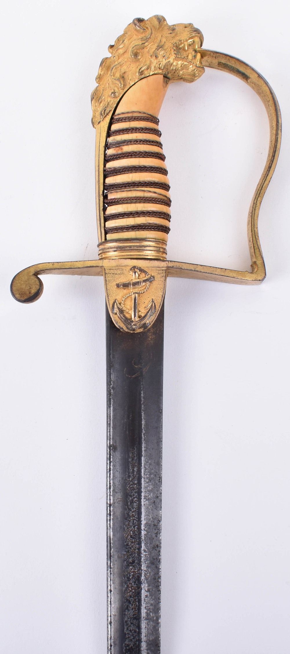 ^ Unusual naval officer’s sword for Flag officer, Captain or Commander, first quarter of the 19th ce - Image 2 of 14
