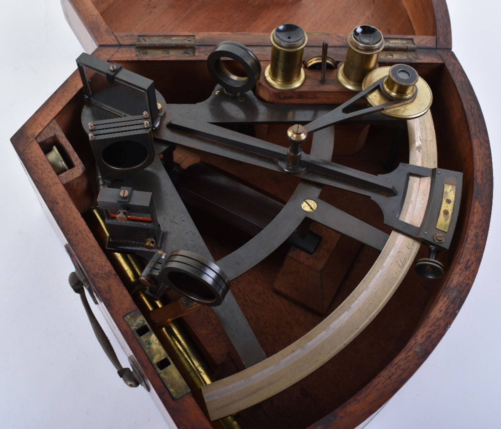 Lacquered brass sextant by Adie, London c.1890 - Image 2 of 6